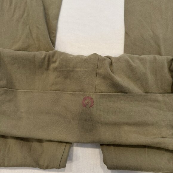 3/$30 π¦ Y2K VS PINK Olive Green Size Medium Foldover Yoga Pants Flare Leggings - Picture 2 of 7
